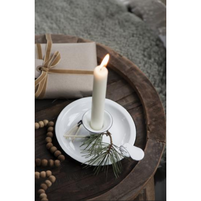 Подсвечник enamel white 14,5 см